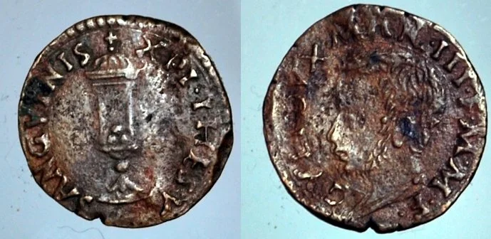 Quattrino o bagattino con il reliquiario  (Mantova)