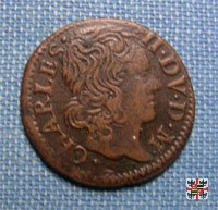 Denier tournois con i gigli 1652 (Charleville)
