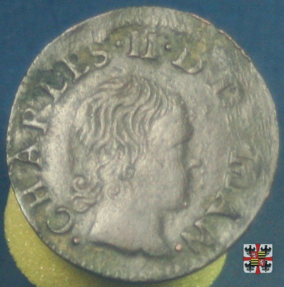 Denier tournois con i gigli 1653 (Charleville)