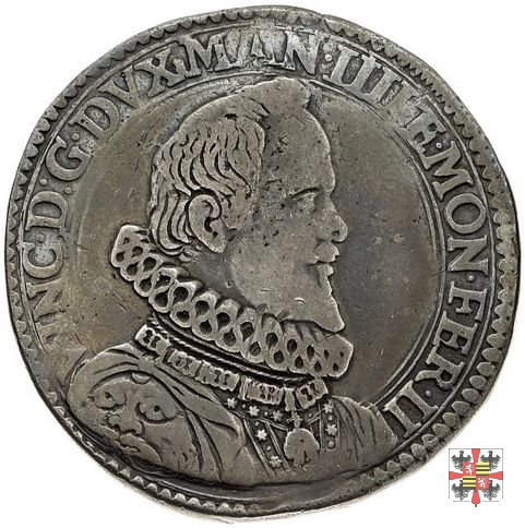 Ducatone con S.Giorgio a cav. (ritr. maturo a d.) 1603 (Casale)
