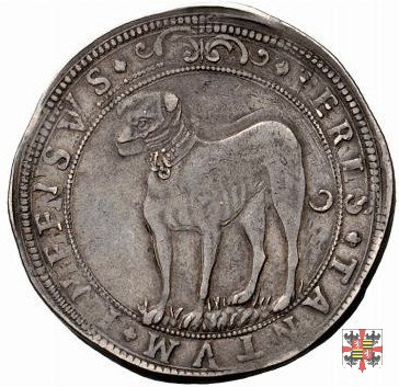 Ducatone con il cane e busto a sinistra 1627 (Mantova)