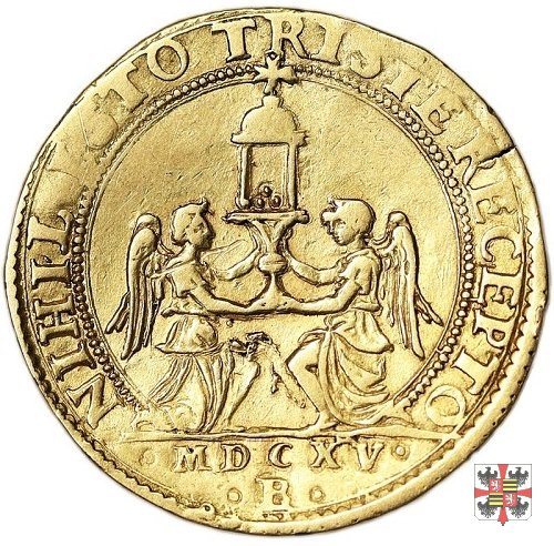 Due doppie con i due angeli e il reliquiario 1615 (Mantova)