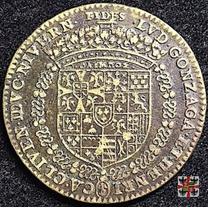 Gettone con l'altare sormontato da nubi e pioggia 1608