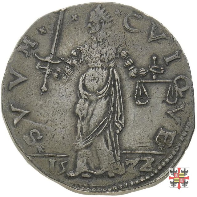 Lira con la Giustizia e busto a s. 1572 (Casale)