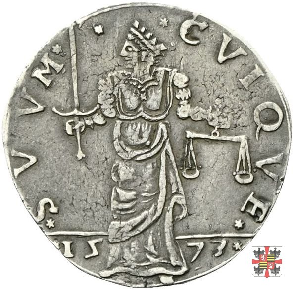 Lira con la Giustizia e busto a s. 1573 (Casale)