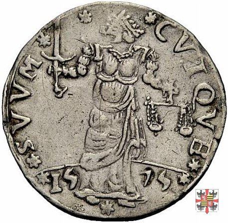 Lira con la Giustizia e busto a s. 1575 (Casale)