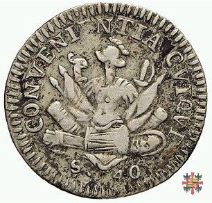 Lira da 40 sesini col trofeo d'armi 1703 (Mantova)