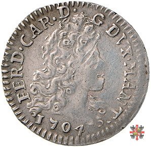 Lira da 40 sesini col trofeo d'armi 1704 (Mantova)