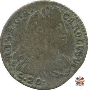 Lira da venti soldi 1733 (Mantova)