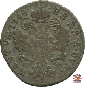 Lira da venti soldi 1733 (Mantova)