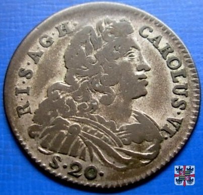 Lira da venti soldi 1736 (Mantova)