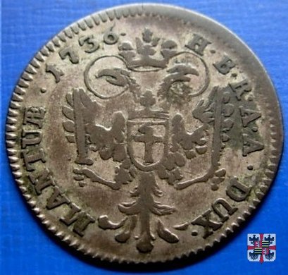 Lira da venti soldi 1736 (Mantova)