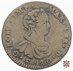 Lira da venti soldi 1750 (Mantova)