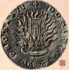 Lira dell'incoronazione, con il crogiuolo 1587 (Mantova)