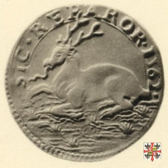 1/2 lira o 1/2 terzo di scudo d'argento col cervo 1562 (Casale)