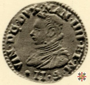 Mezza lira dell'incoronazione, con il crogiuolo 1587 (Mantova)