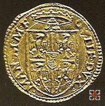Mezzo scudo d'oro con Sant'Adriano  (Mantova)