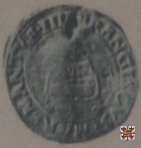 Mezzo soldo col monte Olimpo e il crogiuolo  (Mantova)