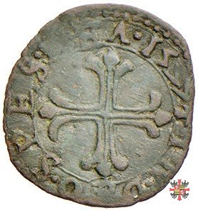 Quarto con lettere G G coronate e croce 1577 (Casale)