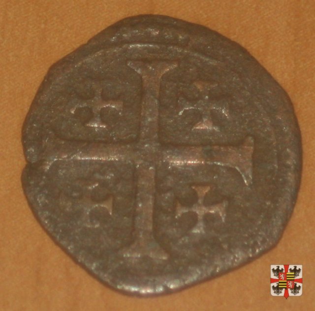 Quattrino con la croce di Gerusalemme  (Mantova)