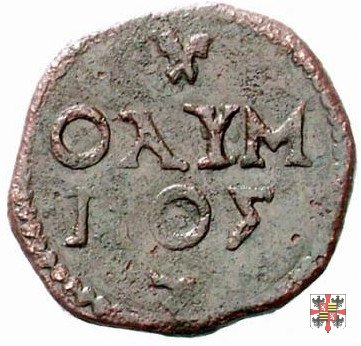Quattrino o bagattino con la scritta OLYMPOS  (Mantova)
