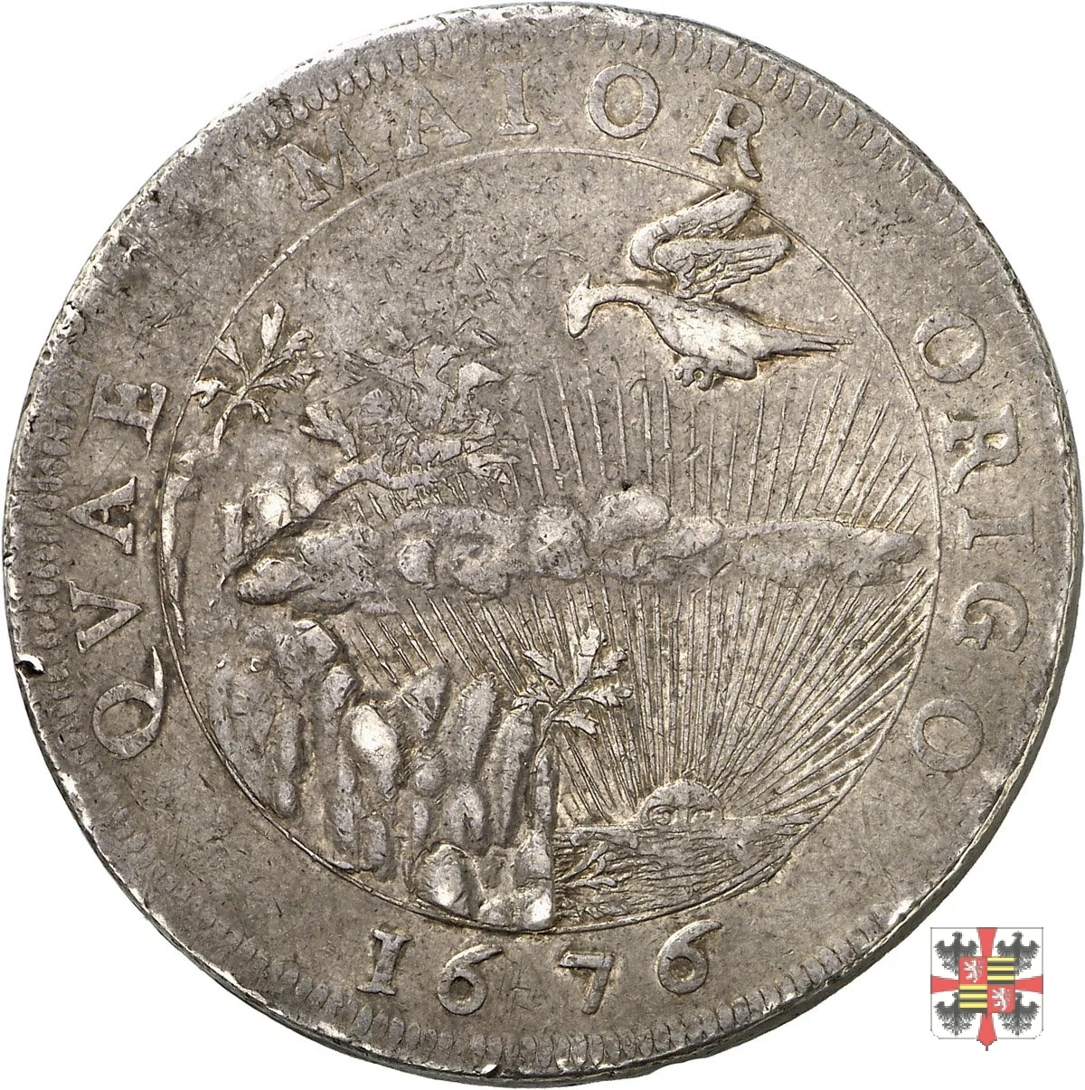 Scudo col sole nascente sul mare 1676 (Mantova)