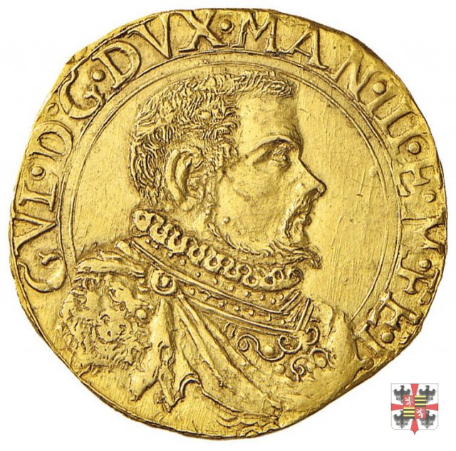 Scudo d'oro con croce filettata e busto a d. 1578 (Casale)