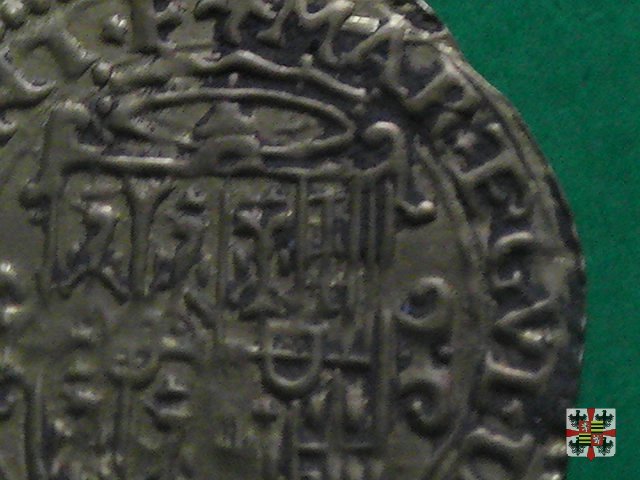 Scudo d'oro con croce filettata e stemma partito 1565