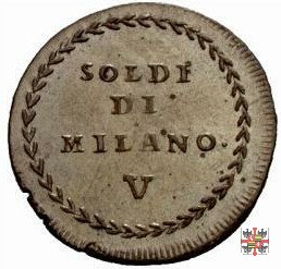 V soldi di Milano 1799 (Mantova)