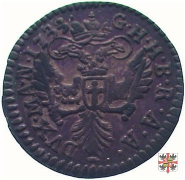 Mezza lira da dieci soldi 1733 (Mantova)