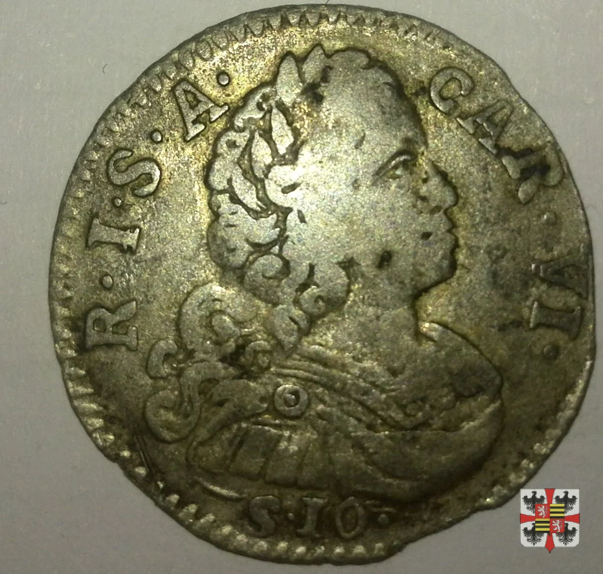 Mezza lira da dieci soldi 1736 (Mantova)