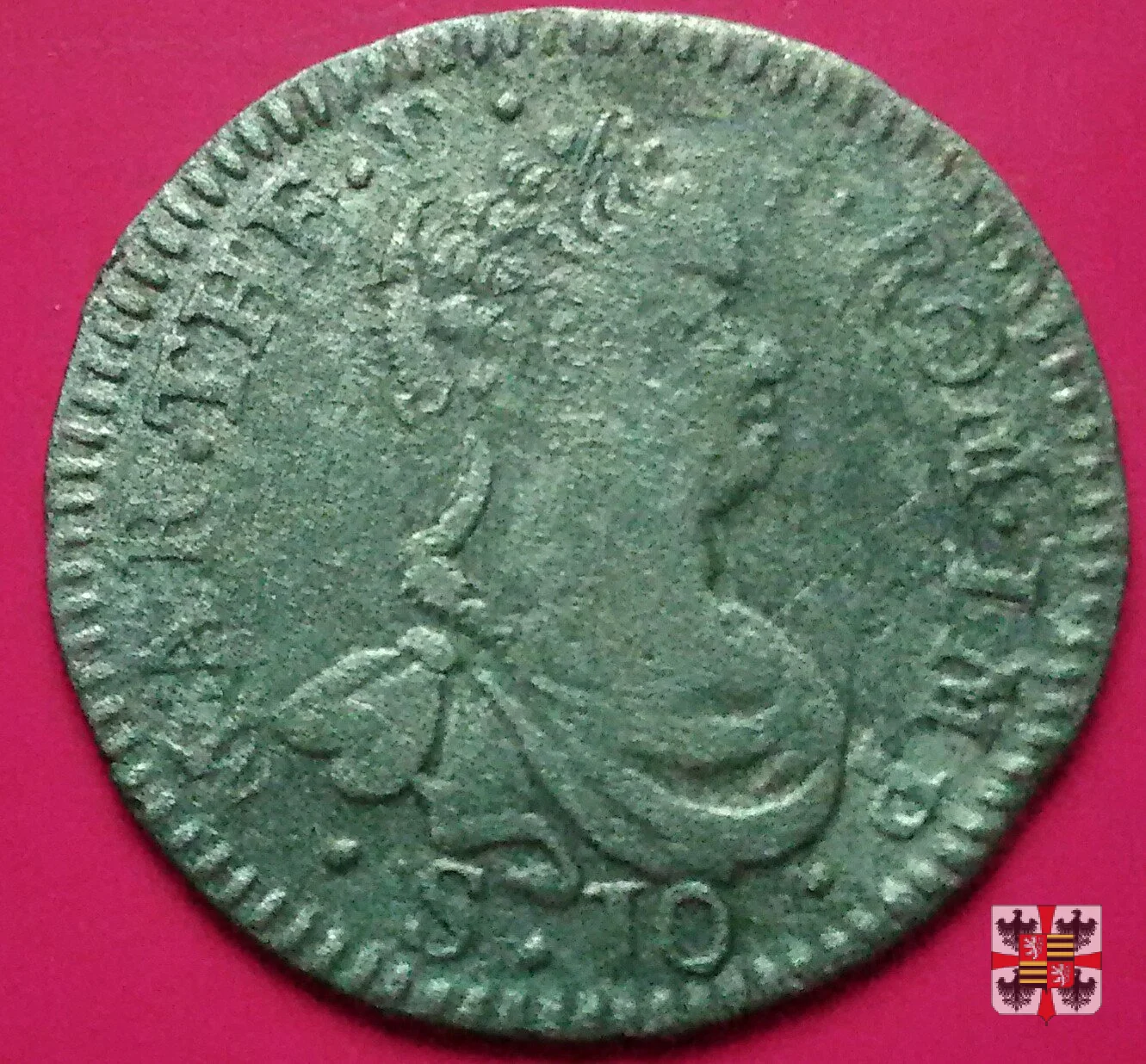 Mezza lira da dieci soldi 1754 (Mantova)