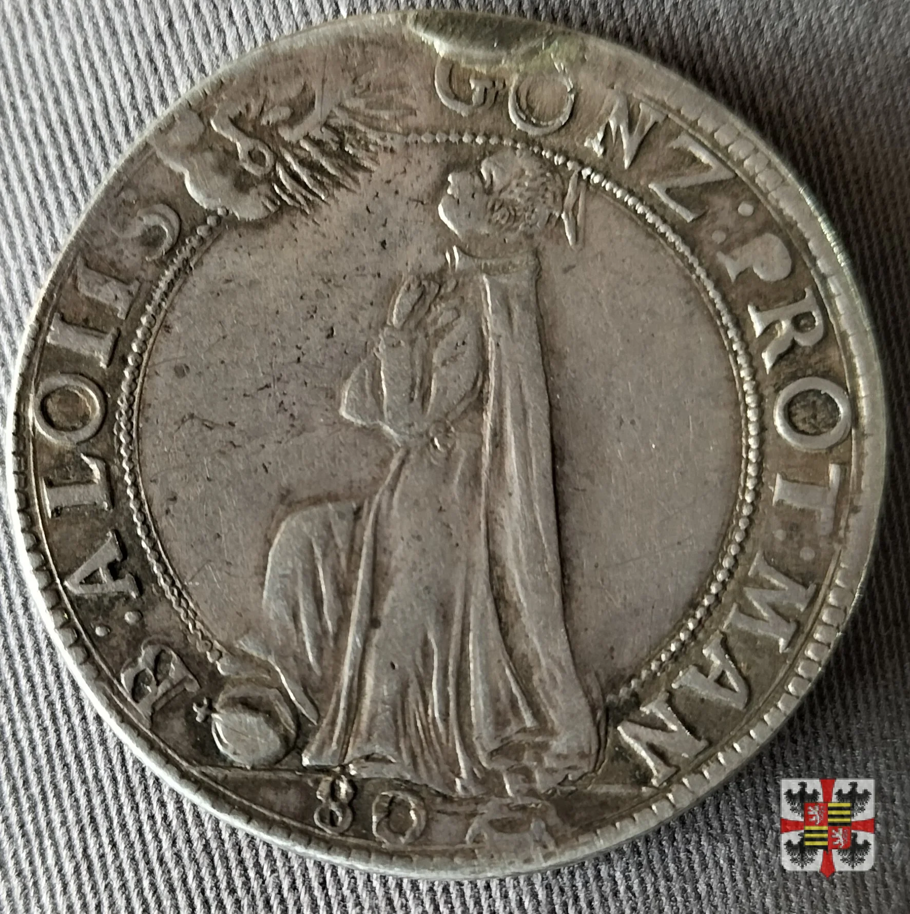 Mezzo ducatone col beato Luigi Gonzaga  (Mantova)