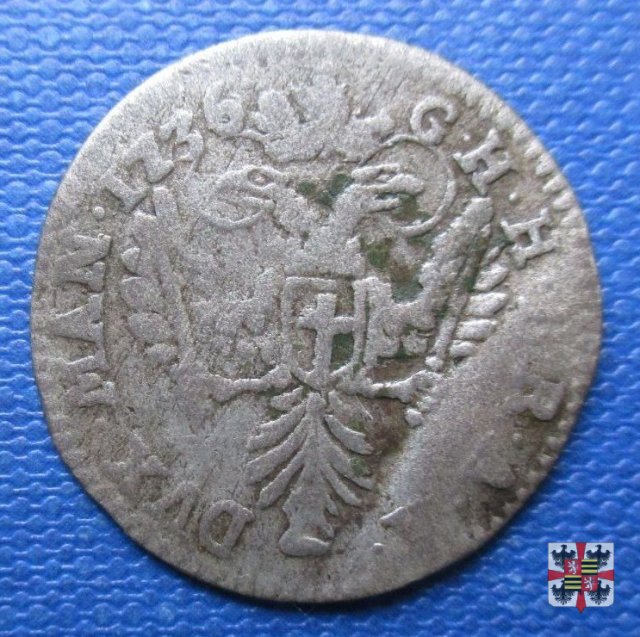 Mezza lira da dieci soldi 1736 (Mantova)